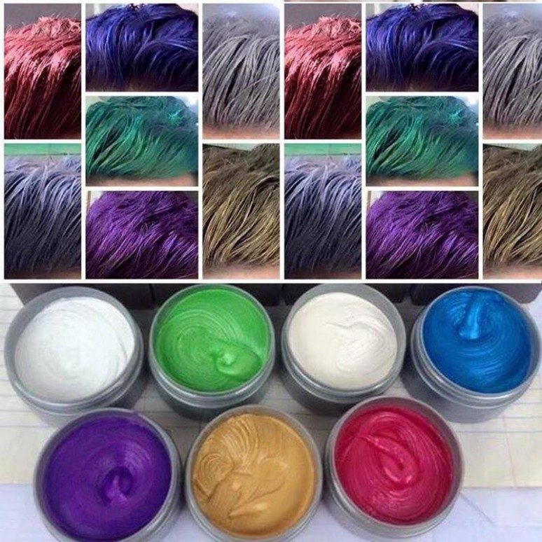 [8 MÀU-RẺ VÔ ĐỊCH] Sáp đổi màu tóc chính hãng Ash mud Nhật Bản-SÁP VUỐT TÓC MÀU Hàng nhập khẩu-Sáp Wax màu tóc