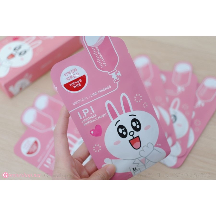 Hộp 10 miếng Mặt Nạ Giấy Mediheal Line Friends Ampoule Mask