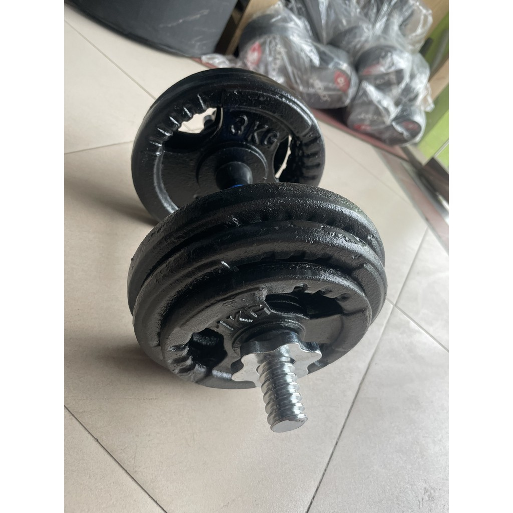 Bộ 2 đòn tạ tay 35cm bọc cao su nhập khẩu