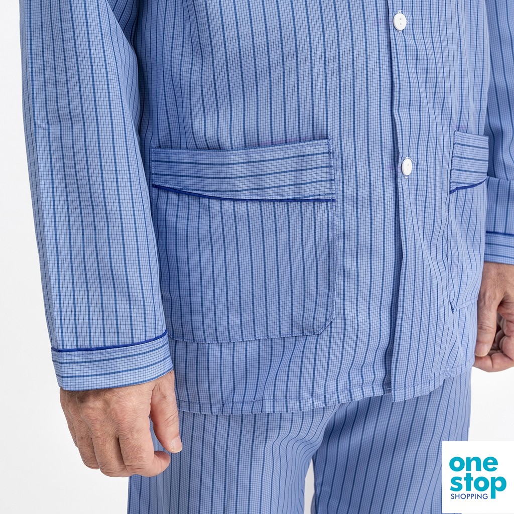 Bộ đồ pijama trung niên dài tay chất liệu vải kate one shop