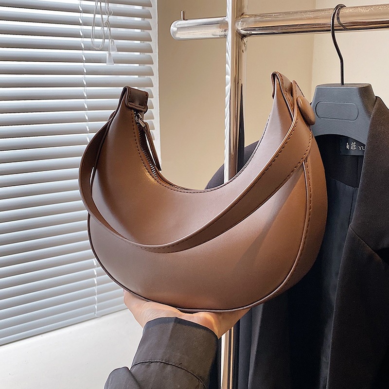 Ielgy Túi Đeo Vai Màu Trơn Đa Năng Cho Nữ