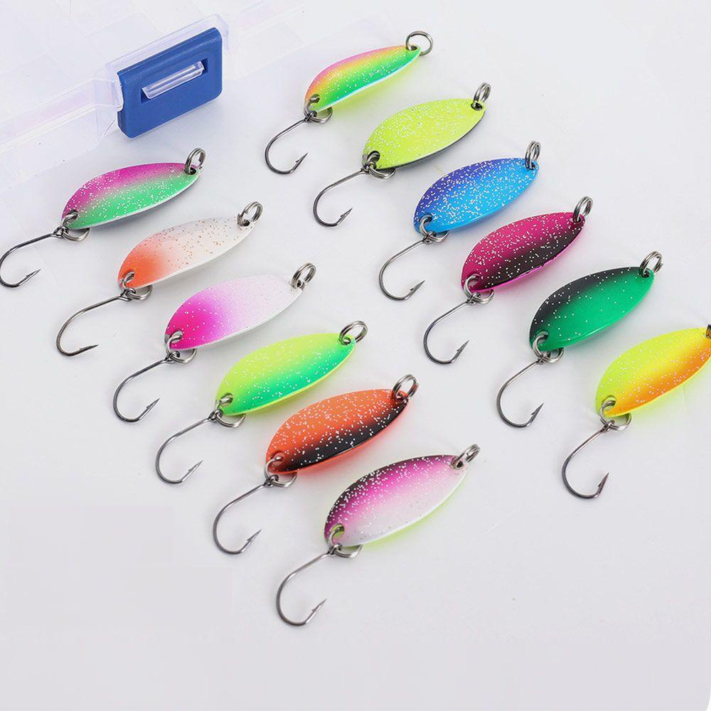 Set 10 Mồi Câu Cá Di Động Bằng Kim Loại Lấp Lánh