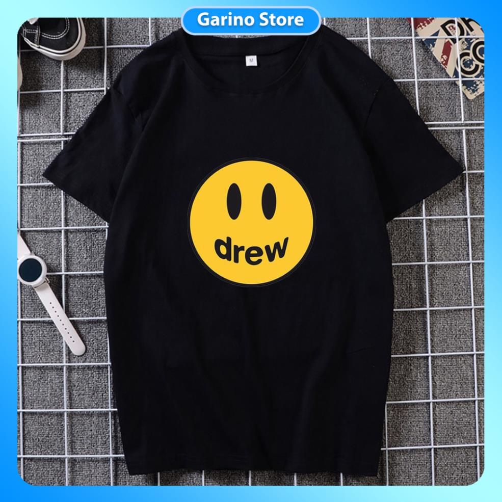 Áo thun nam nữ unisex ngắn tay không cổ đẹp Mặt Cười Drew
