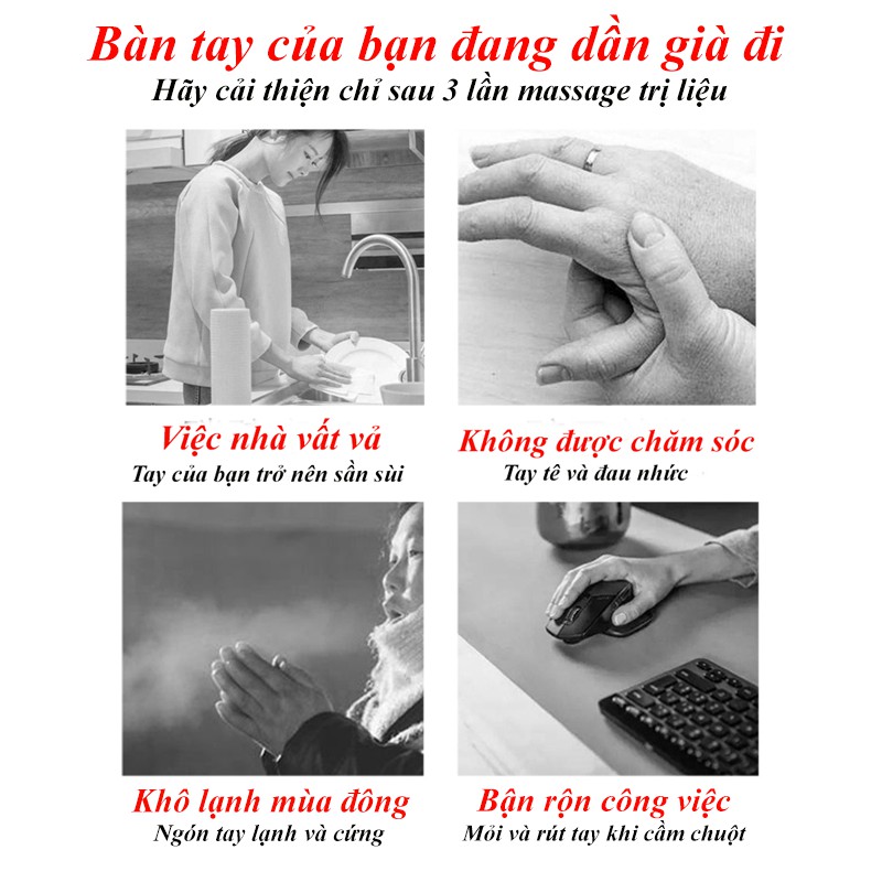 Máy massage tay hàng xịn sò, giúp xoa bóp làm dịu các vấn đề về tay đồng thời giúp bạn có 1 bàn tay mềm mịn đầy sức sống