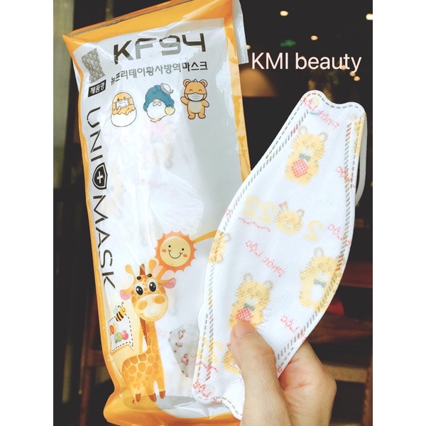 Khẩu trang trẻ em 4 lớp KF94 UNI MASK Hàn Quốc set 10cái