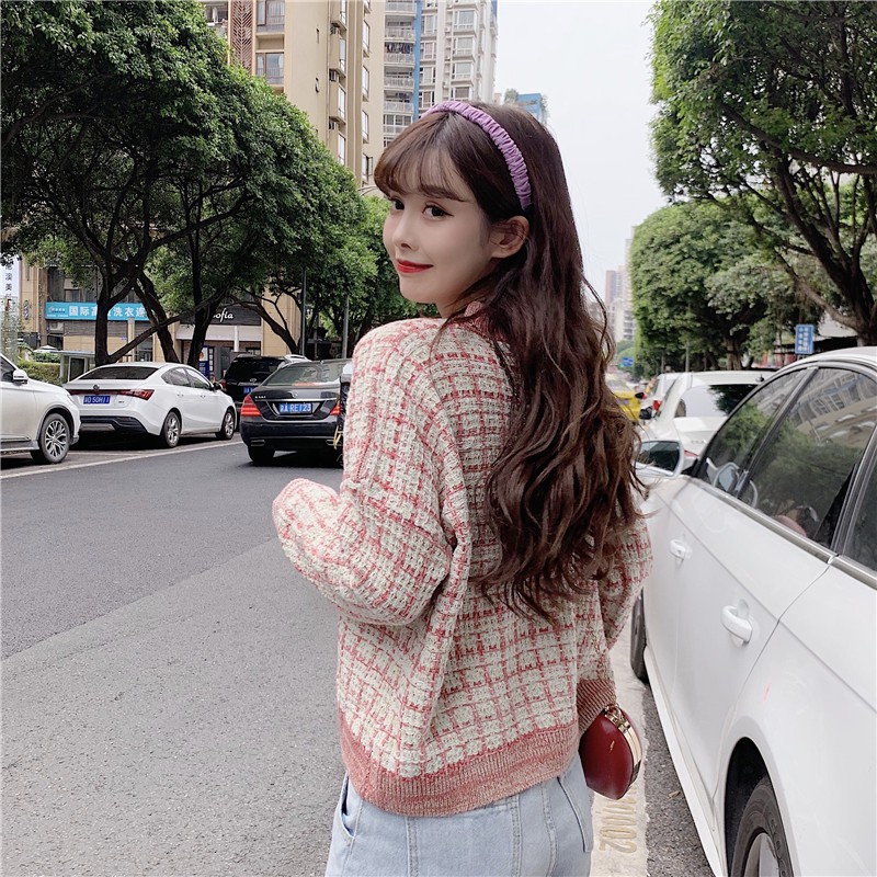 Hàng Sẵn_ Áo khoác len cardigan kẻ sọc  phong cách Hàn mẩu mới ulzzang