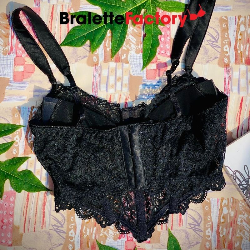 Áo lót bralette ren, croptop sexy, mút lót, mẫu honey đen [N05] | BigBuy360 - bigbuy360.vn