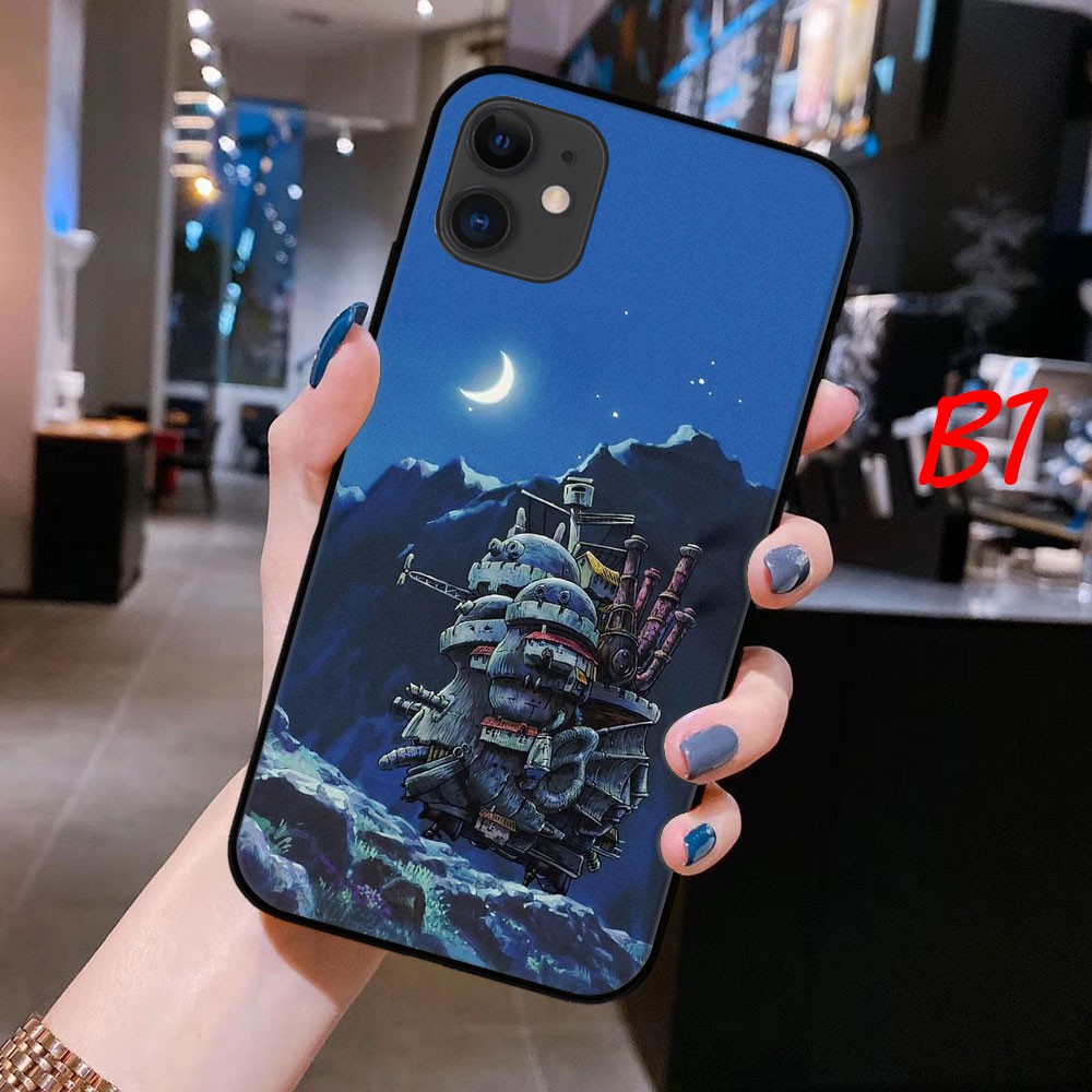Ốp điện thoại hoạt hình lâu đài bay của pháp sư Howl thích hợp cho iPhone 11 pro max xs max xr x 8 7 6s 6+ se 2020