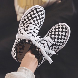 G1[SẴN 38] Giày ulzzang basic kẻ caro đen trắng (ảnh thật ở cuối)