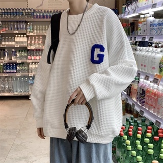 N61 Áo đôi sweater nam nữ basic ulzzang+ chữ G xanh siu xinh