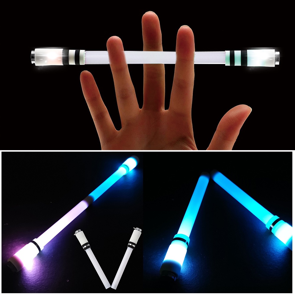 【Giao hàng 24 giờ】Bút nghệ thuật phát sáng với đèn LED cá tính Xoay Bút dễ thương Đồ chơi trường học xoay