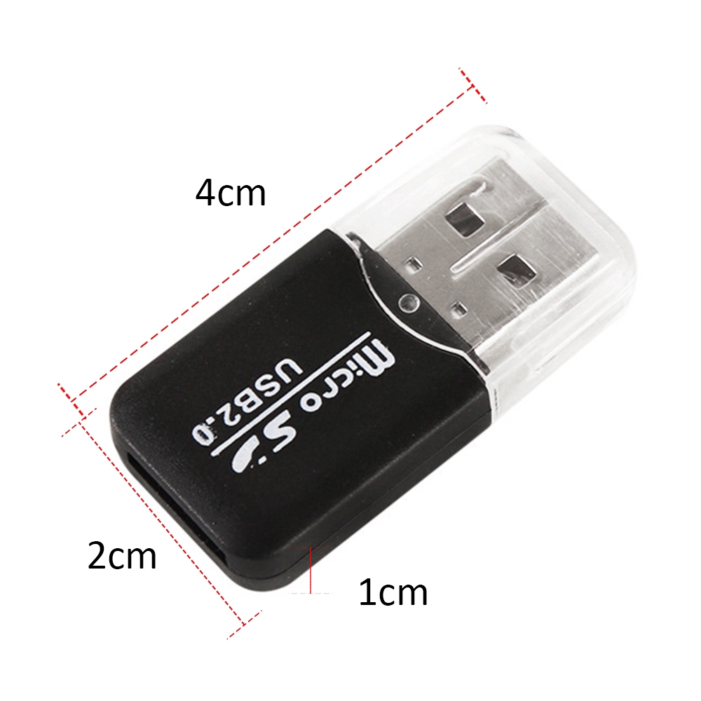 Bộ Chuyển Đổi Đầu Đọc Thẻ Nhớ Micro SD 2.0 USB Mini Tốc Độ Cao Cho Máy Tính Bảng PC