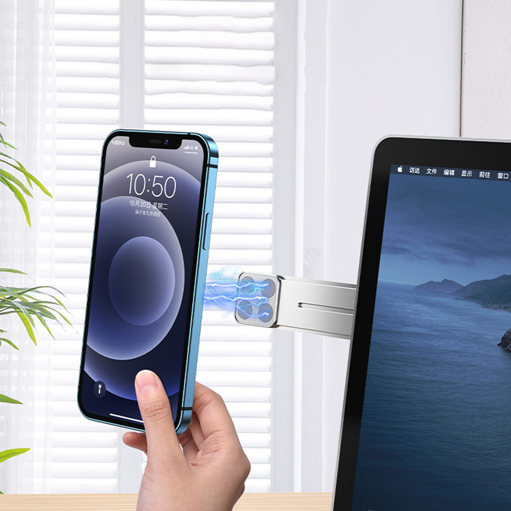 Giá Đỡ Điện Thoại Từ Tính Trên Laptop Bằng Hợp Kim Nhôm