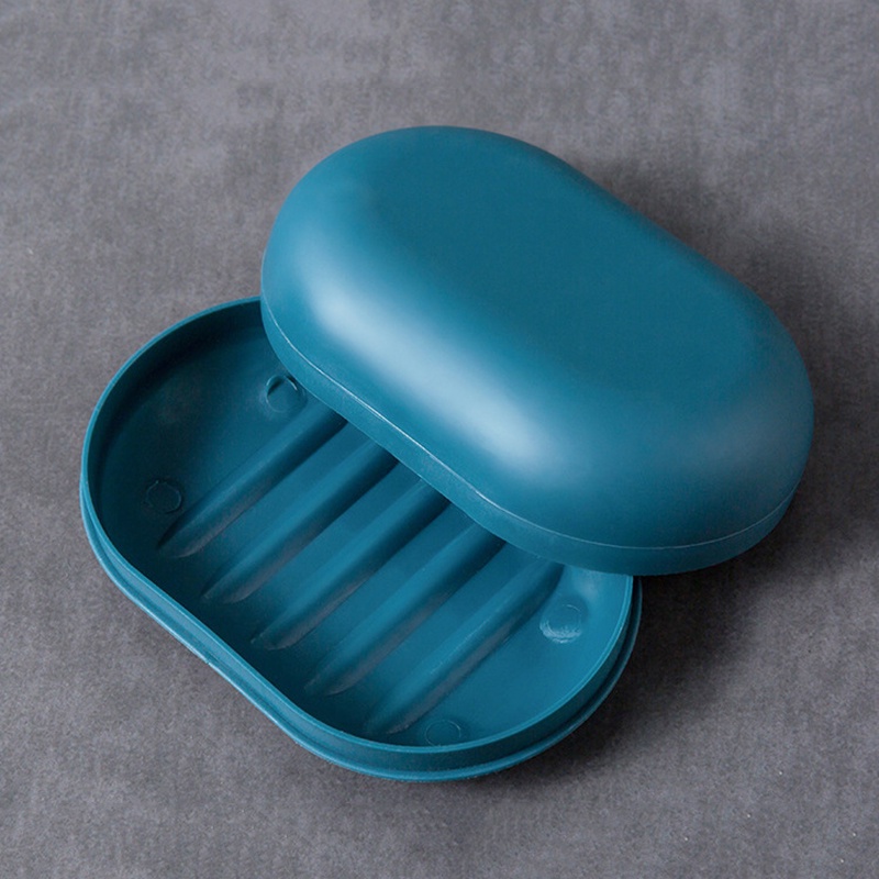 Hộp đựng xà phòng hình oval màu sắc xinh xắn chống rò rỉ tiện dụng mang theo du lịch