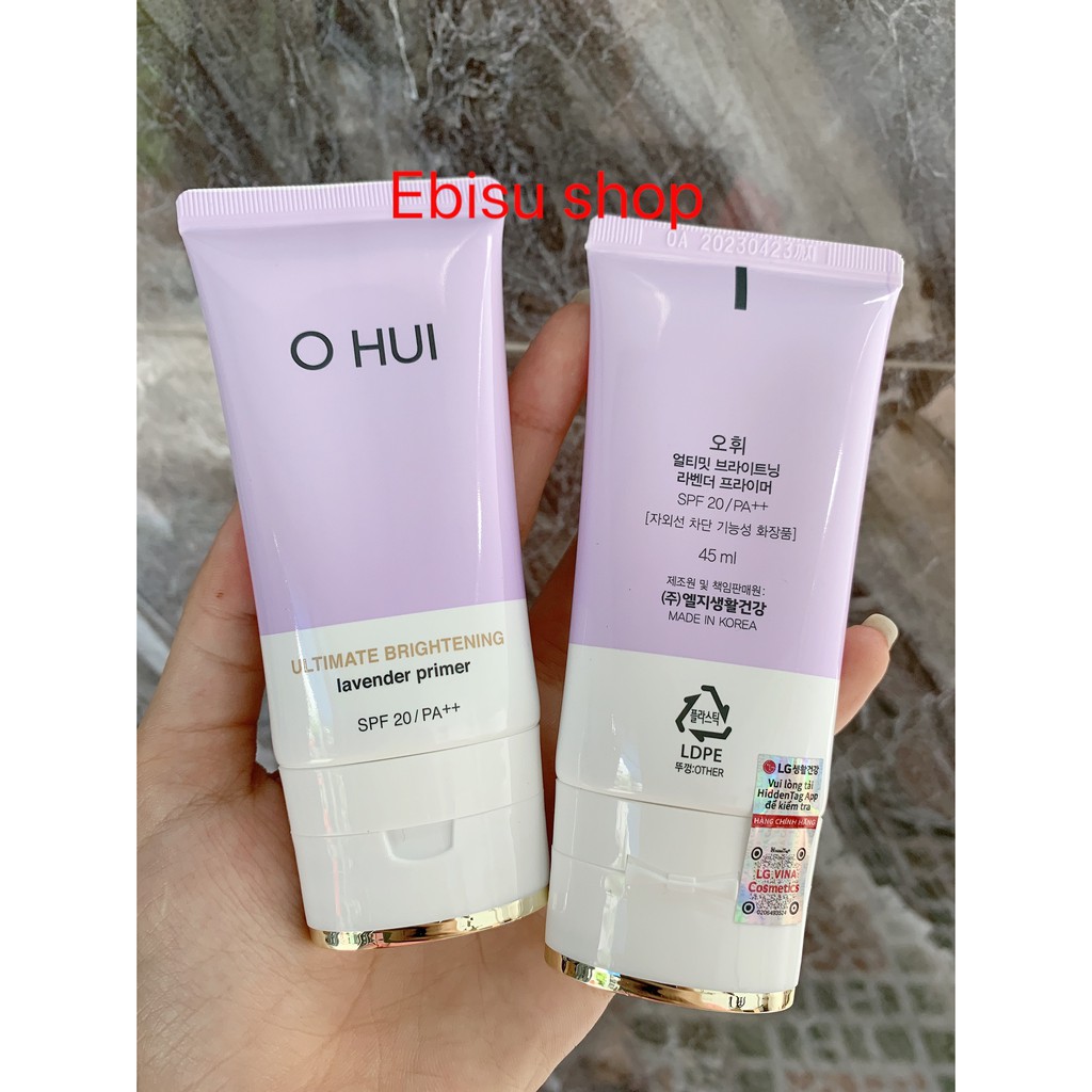 Tuýp Kem Lót Trang Điểm Ohui Ultimate Brightening Lavender Primer 45ml.