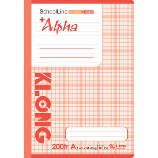 Vở kẻ ngang klong alpha - 200 trang; ms 833 - sỉ ib