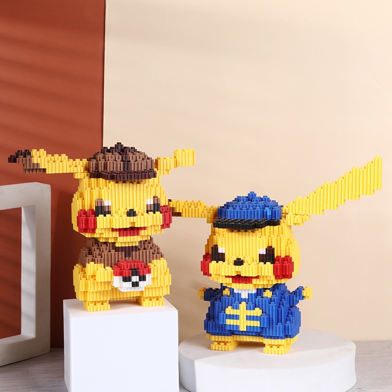 Đồ Chơi Lắp Ráp Hoạt Hình Pikachu Ba Chiều Sáng Tạo