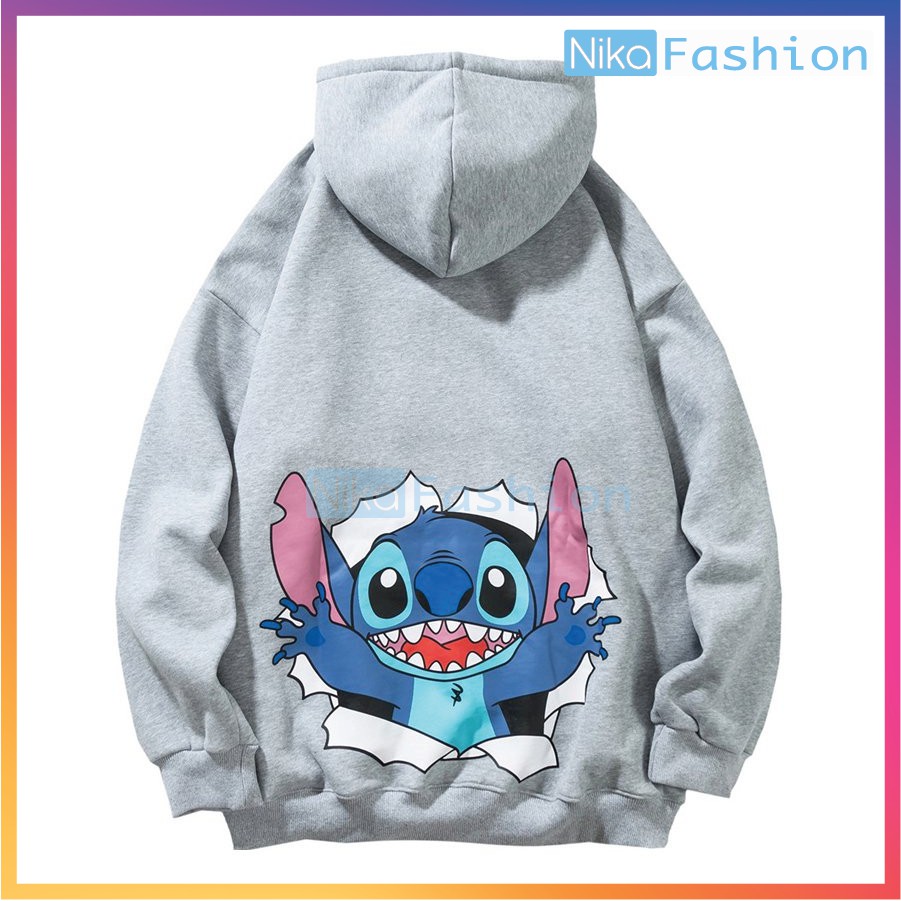 Nikafashion Áo Hoodie Nón Unisex Nam Nữ Chất Vải Nỉ Freesize 1 kích cỡ Form Dáng Rộng Dưới 65kg Mặc Đẹp S.T.I.C.K