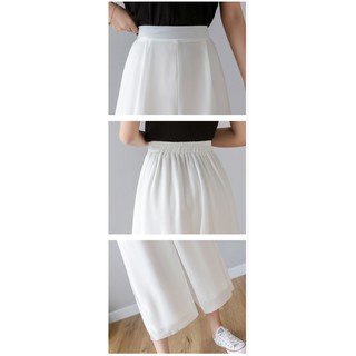 Quần lửng voan xẻ cạp sau chun