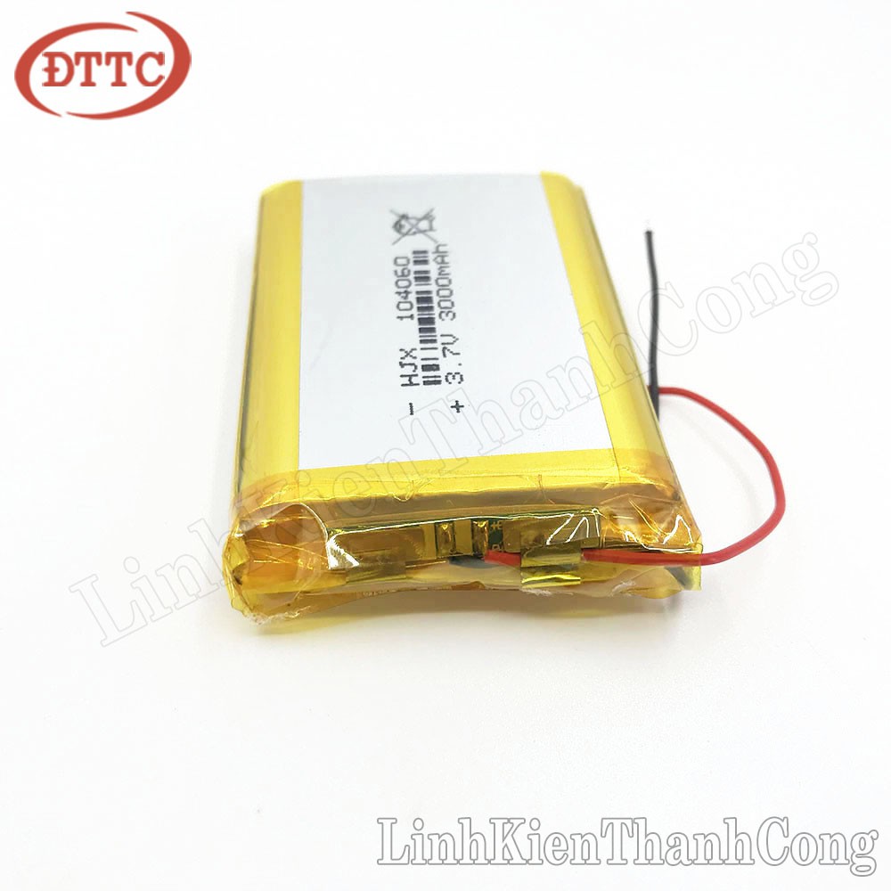 Pin Lipo Polymer 3.7V 3000mAh 10x40x60mm (Có Mạch Bảo Vệ)