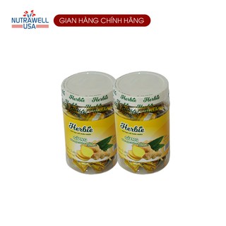Viên ngậm không đường Herbie gừng hũ 80 gói x 3 viên