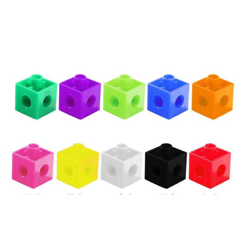 Linking cube blocks  - Khối lập phương 10 màu sắc dành cho bé học toán và lắp ghép