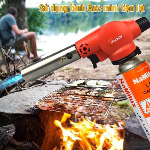 Đèn khò gas mini NAMILUX TS1822RF - Sử dụng lon gas mini