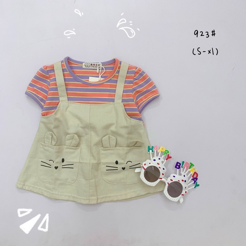 Mẫu Váy Trẻ Em Áo Kèm Yếm Liền Cho Bé Gái 6-12kg Hàng QCCC Loại 1