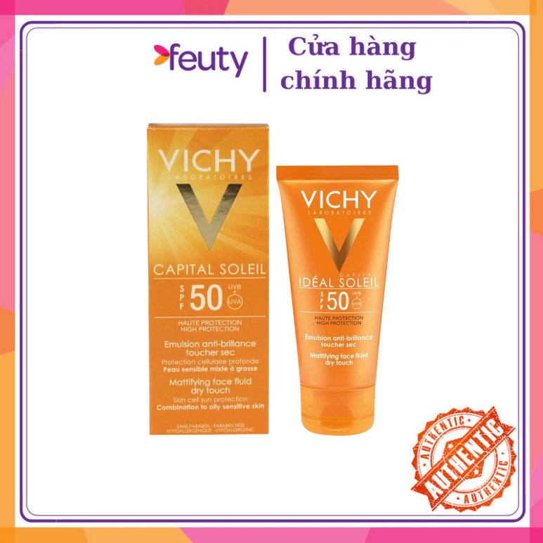 [Chính Hãng] Kem chống nắng khổng nhờn rít Vichy SPF50 (60ml)