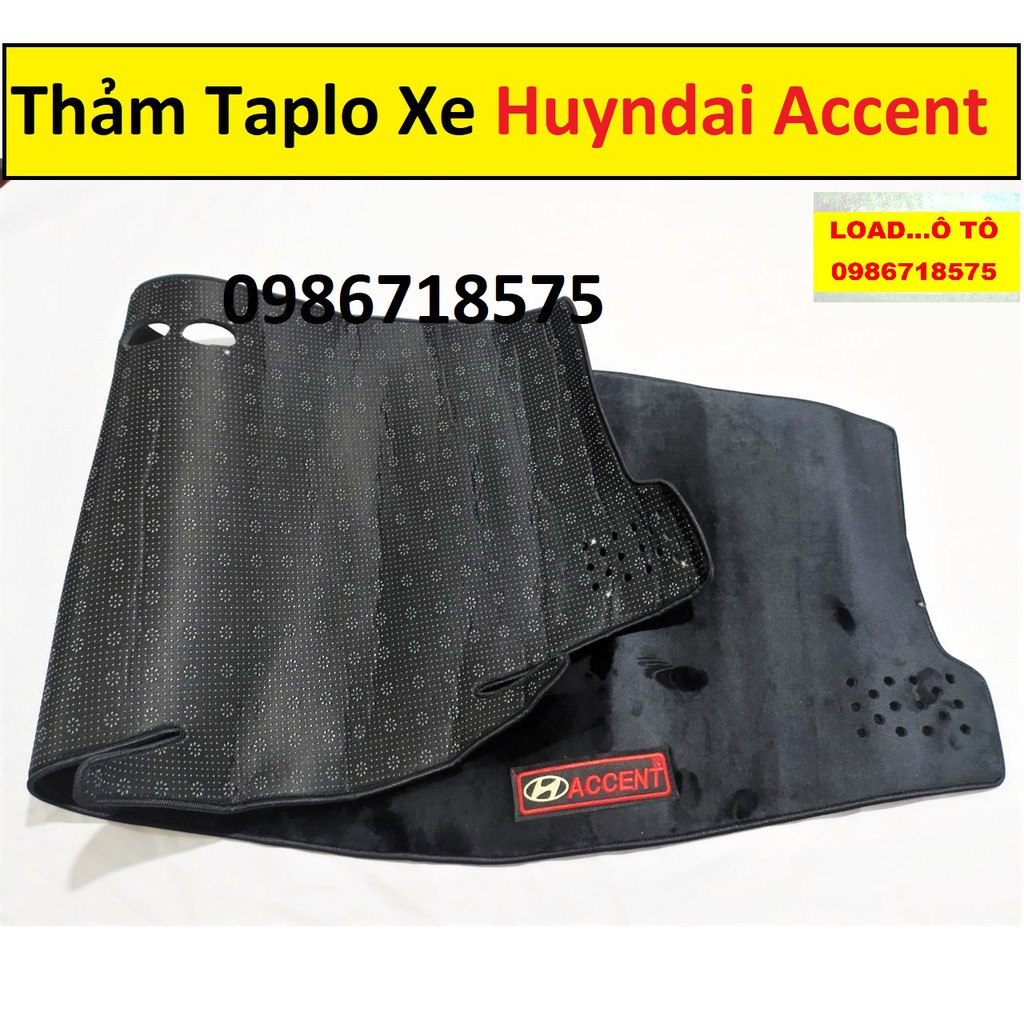 Thảm Taplo Nhung Xe  Hyundai Accent 2022-2018 Cao Cấp, Có Lớp Chống Trượt Hiệu Quả