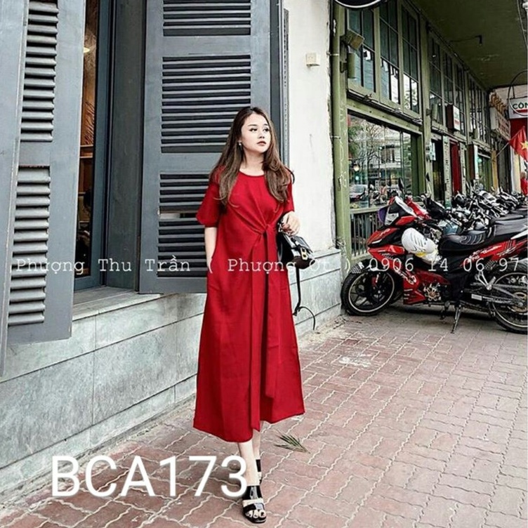Váy bầu thắt nơ eo cực xinh