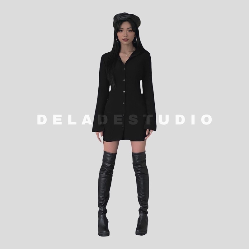 DELADE | Đầm sơ mi cut out lưng gợi cảm | Helene Dress