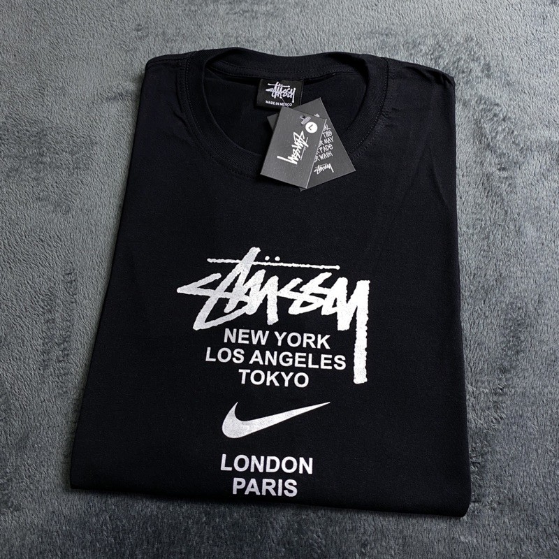 Áo Thun In Chữ STUSSY Cá Tính Trẻ Trung Hợp Thời Trang Tỉ Lệ 1:1