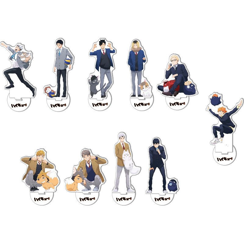 Standee mô hình Haikyuu!! Vua bóng chuyền tượng acrylic standee anime mica chibi trang trí trưng bày