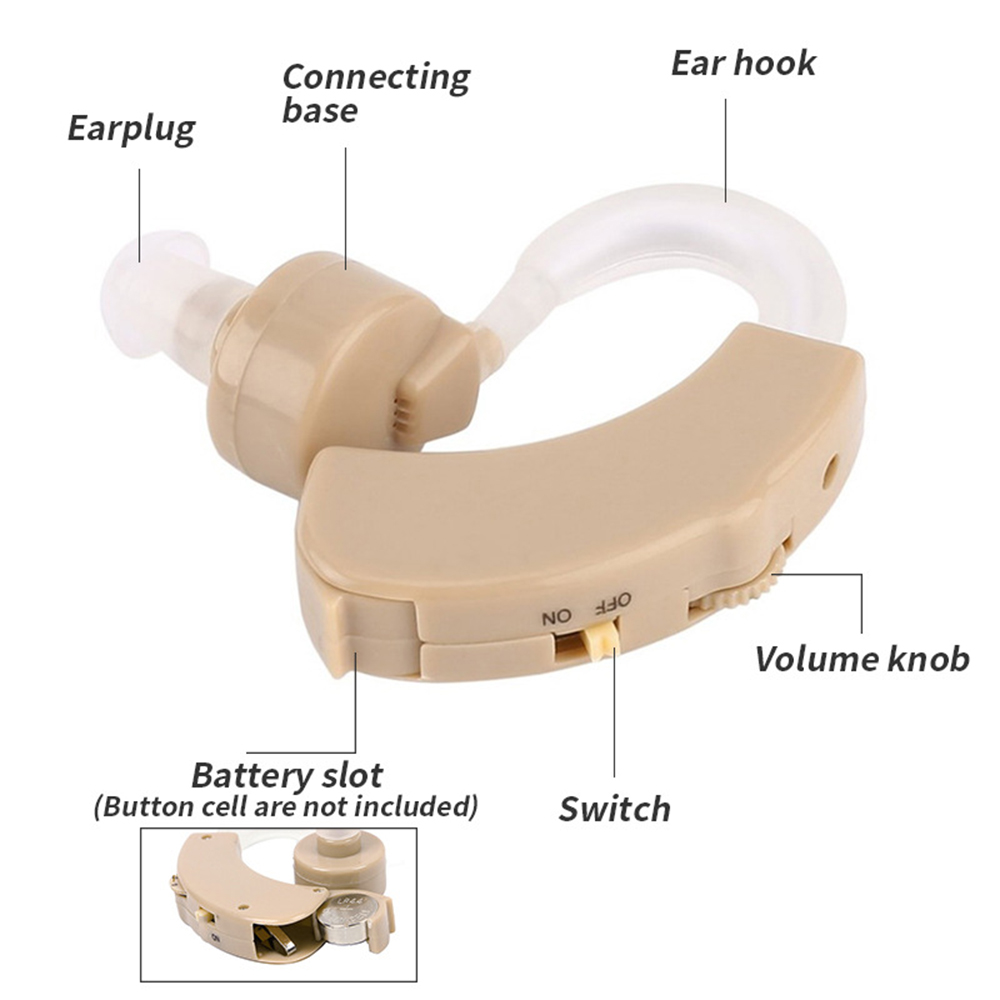 Máy trợ thính Suolaer mini khuếch đại âm thanh hỗ trợ tai nghe không dây chỉnh được âm lượng cho người cao tuổi