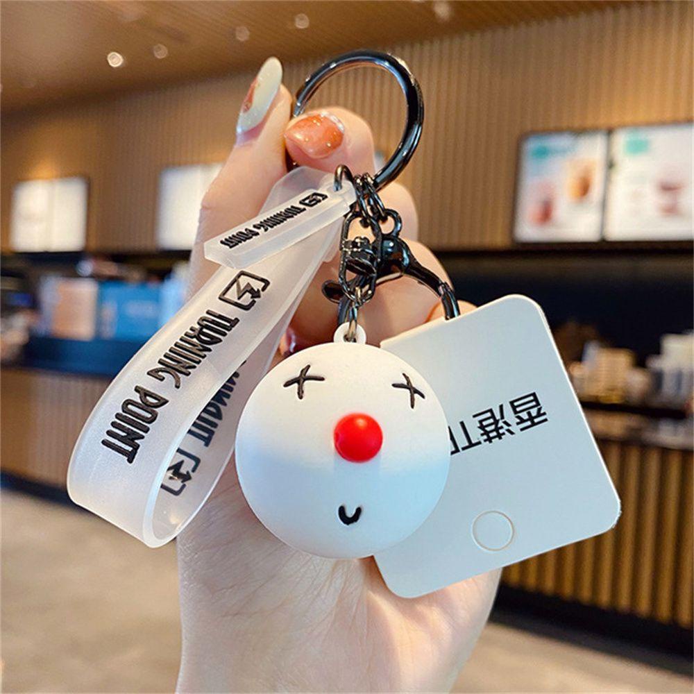 LANFY Móc Khóa Quả Bida Nhiều Màu Sắc Vui Nhộn Giá Đỡ