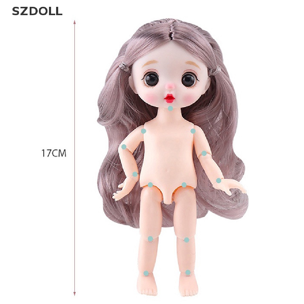 Búp Bê Khớp Động Mắt 3D Mini 16cm 13Cm Có Thể Di Chuyển DIY