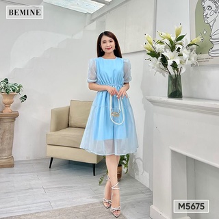Đầm tay nhún rút eo BEMINE M5675
