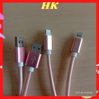 Cap sac iphone HOCO.cap sac nhanh .nạp điện thoại nạp dây to màu đỏ.màu hồng