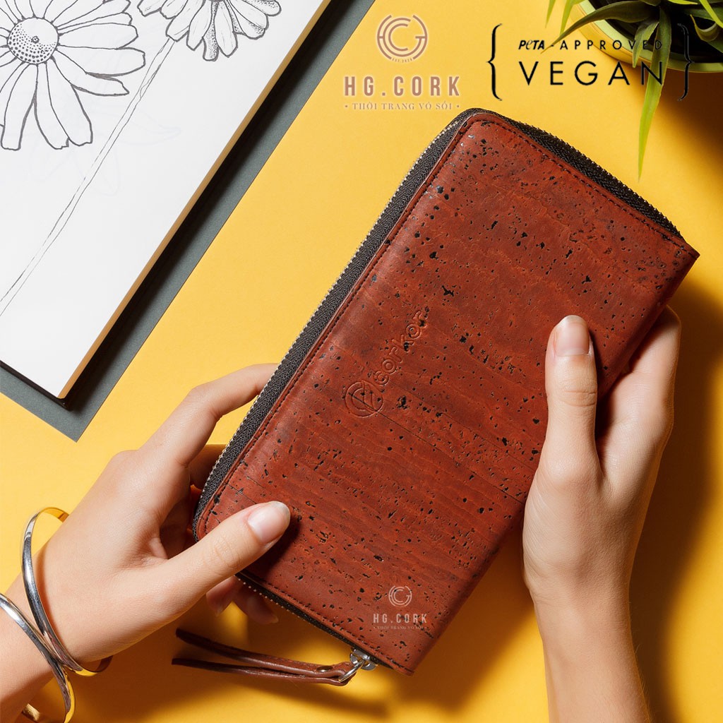 Ví nữ bóp nữ cao cấp cầm tay CORK WALLET LONG - HGcork Corkor CK252 - Nhiều màu - Hàng chính hãng, SX tại Bồ Đào Nha