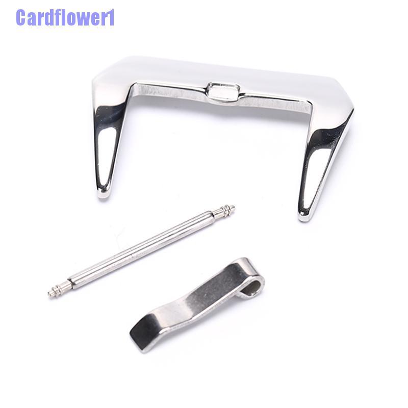 Dây Đeo Đồng Hồ Bằng Thép Không Gỉ Màu Đen / Bạc 20 / 22