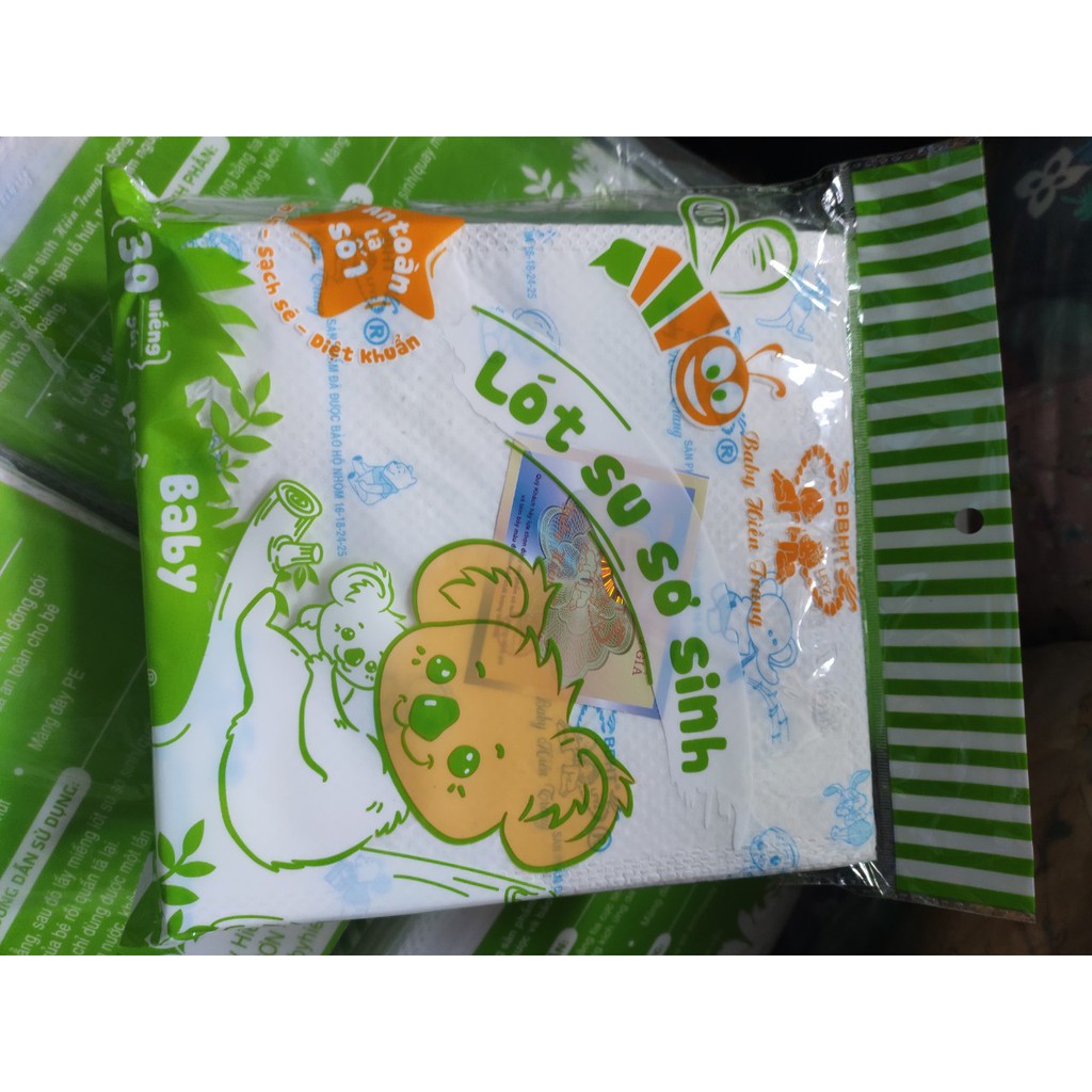 Lót phân su HIỀN TRANG Miếng lót phân su cho bé túi 30 miếng mẫu mới