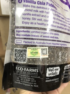 Hạt Chia Đen Hữu Cơ Organic Absolute Gói 1kg