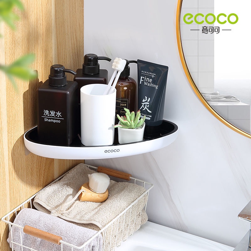 🍀Hàng chính hãng ecoco🍀Giá đỡ gắn góc tường tiện dụng cho phòng tắm/nhà bếp