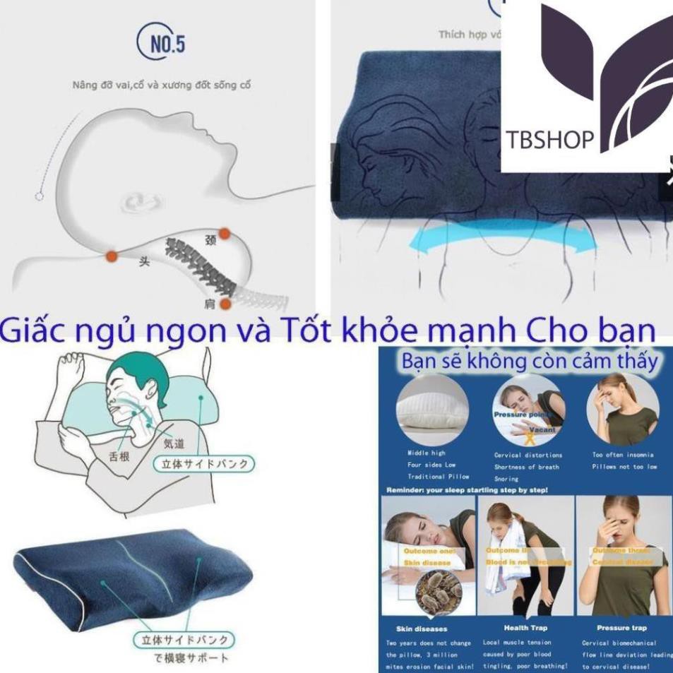 Gối ngủ nhanh nhật bản cao su non đa năng chuyên chữa chị đau mỏi vai gáy thoát vị đốt đốt sống cổ, ngủ không ngon