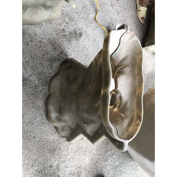 Khuôn đúc chân đôn giả gốc cao 48cm kèm chậu ovan 80 abs