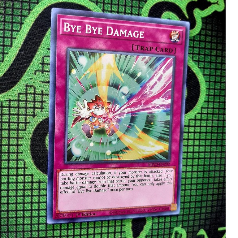Thẻ Bài Mint90 Yugioh Trap Bye Bye Damage - MP20-EN202 - Super