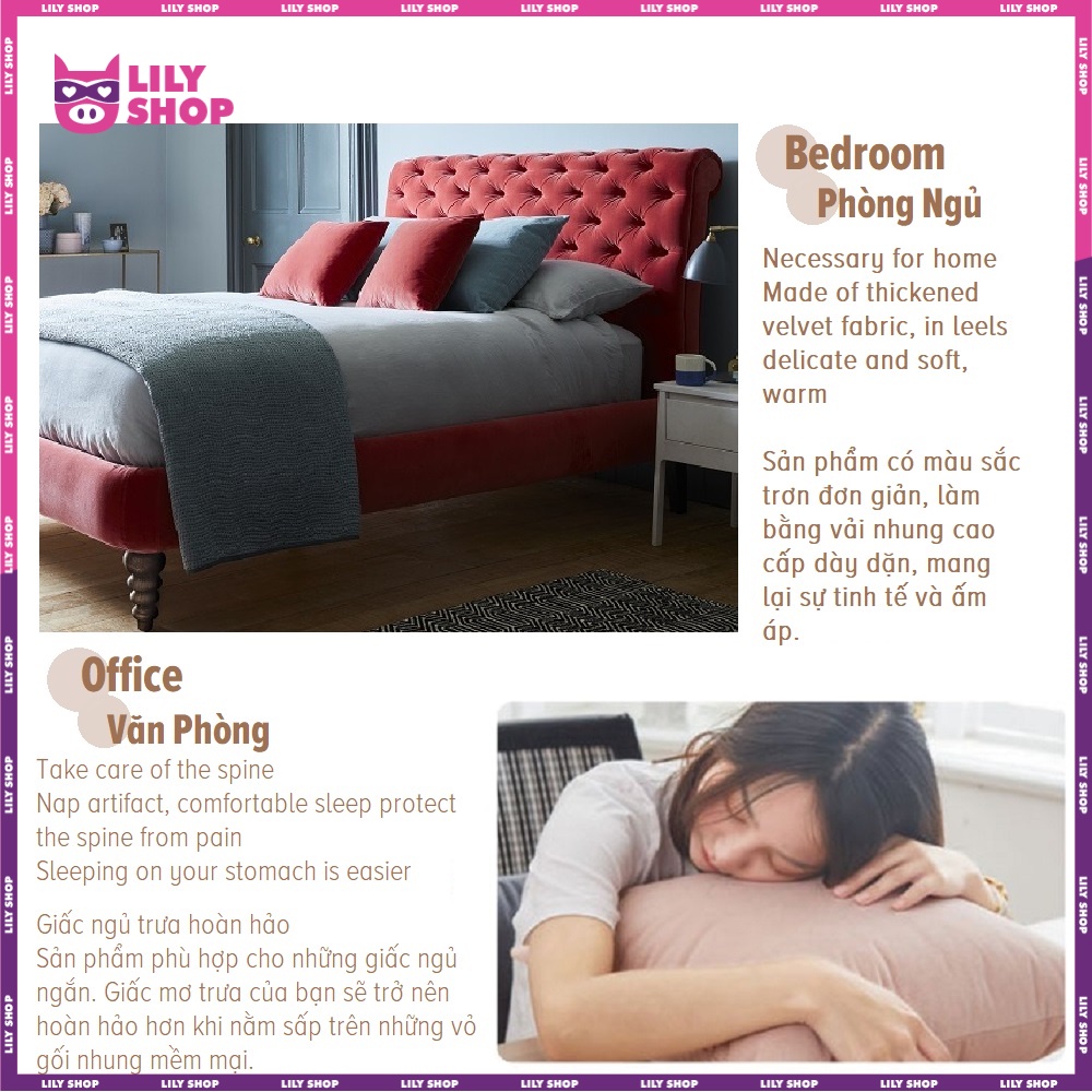 Vỏ Gối Vuông  Sofa Tựa Lưng Vải Nhung Velvet TPCVE1