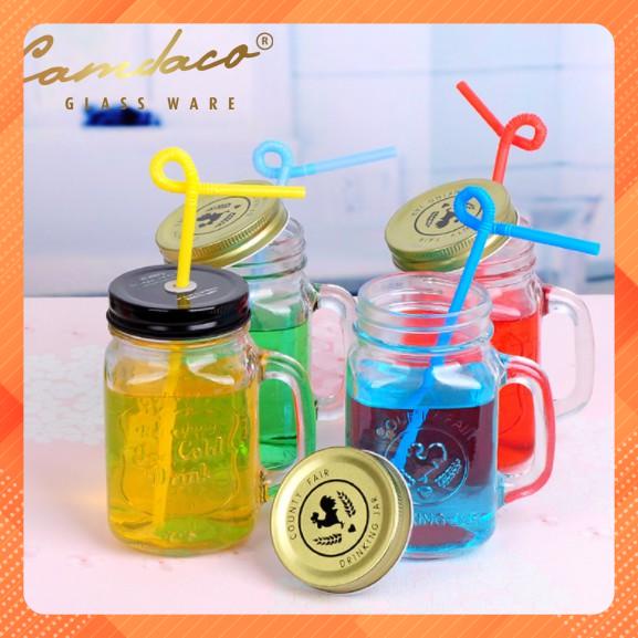 FREESHIP TOÀN QUỐC 50K - LY THỦY TINH CÓ QUAI TRÀ SỮA 450ML - Camdaglassco