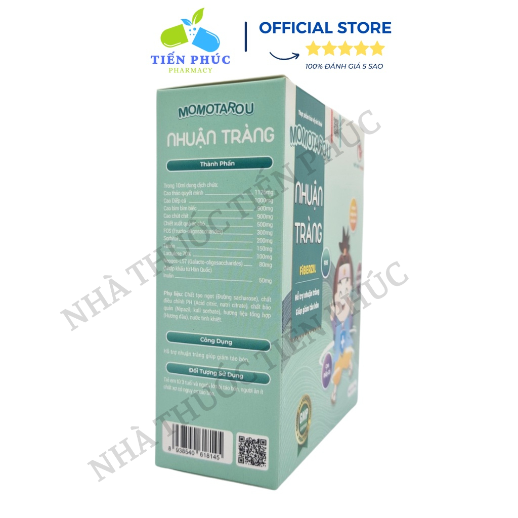 Siro Momotarou Nhuận Tràng FiberZil - Hỗ trợ nhuận tràng, giảm táo bón Hộp 20 ống - Nhà Thuốc Tiến Phúc